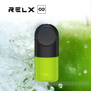 Relx Infinity 교체용 포드 카트리지 # 파삭 파삭 한 녹색 650 퍼프