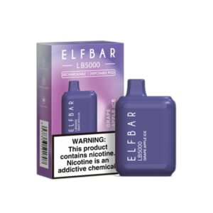 ELF BAR LB5000 Disposable 5000 퍼프 Grape Apple Ice 14ml